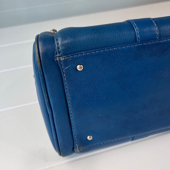Cole Haan Vintage Cerulean Blue Handbag Purse & Ocean Alexa Wallet - Picture 9 of 16